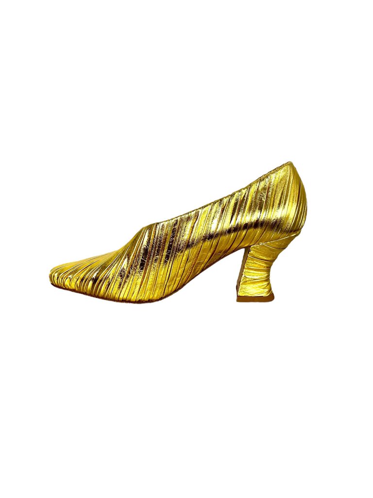 Bottega Veneta Pleated Almond Pumps
