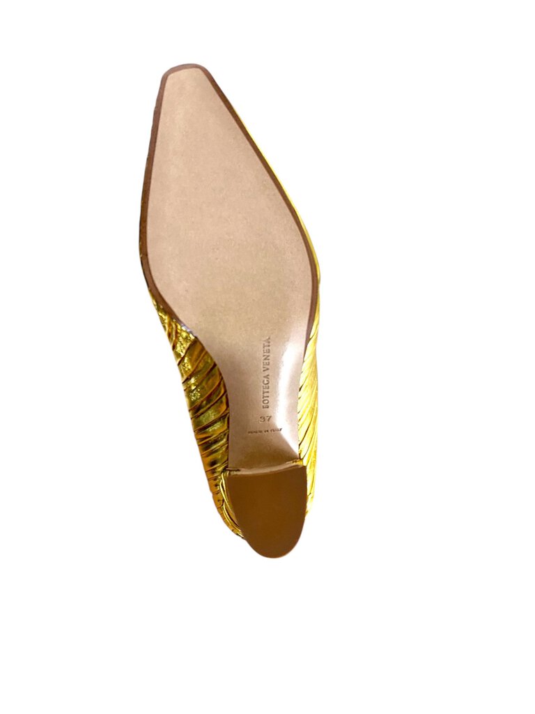 Bottega Veneta Pleated Almond Pumps