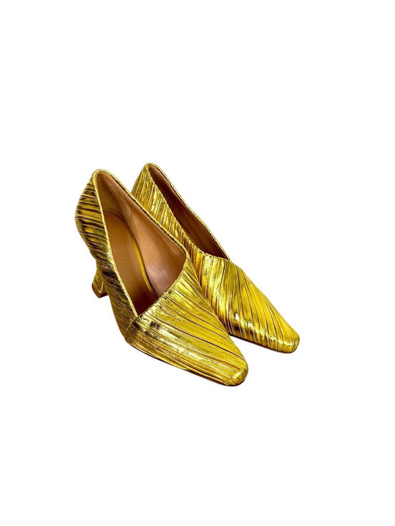 Bottega Veneta Pleated Almond Pumps