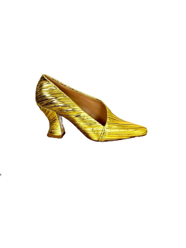 Bottega Veneta Pleated Almond Pumps