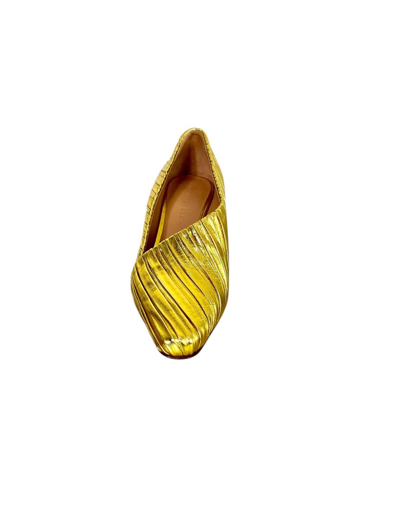Bottega Veneta Pleated Almond Pumps