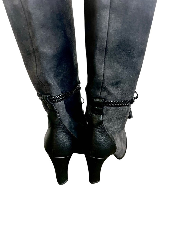 Stella McCartney Vegan Suede Stacked Heel Boots