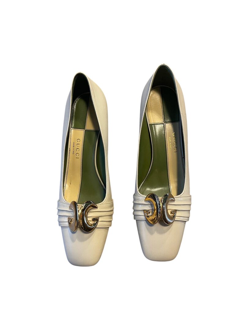 Gucci Gold GG Usagi Heels