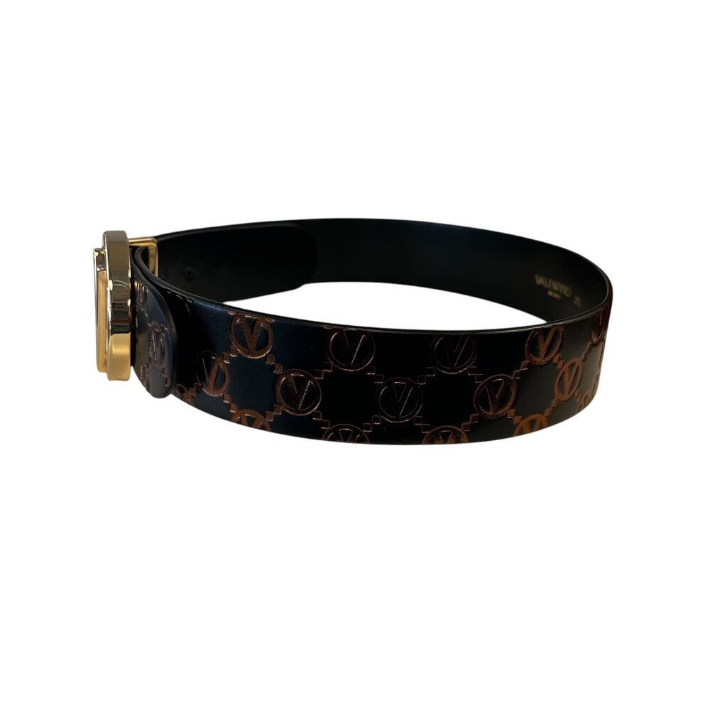 Valentino Leather Logo Belt