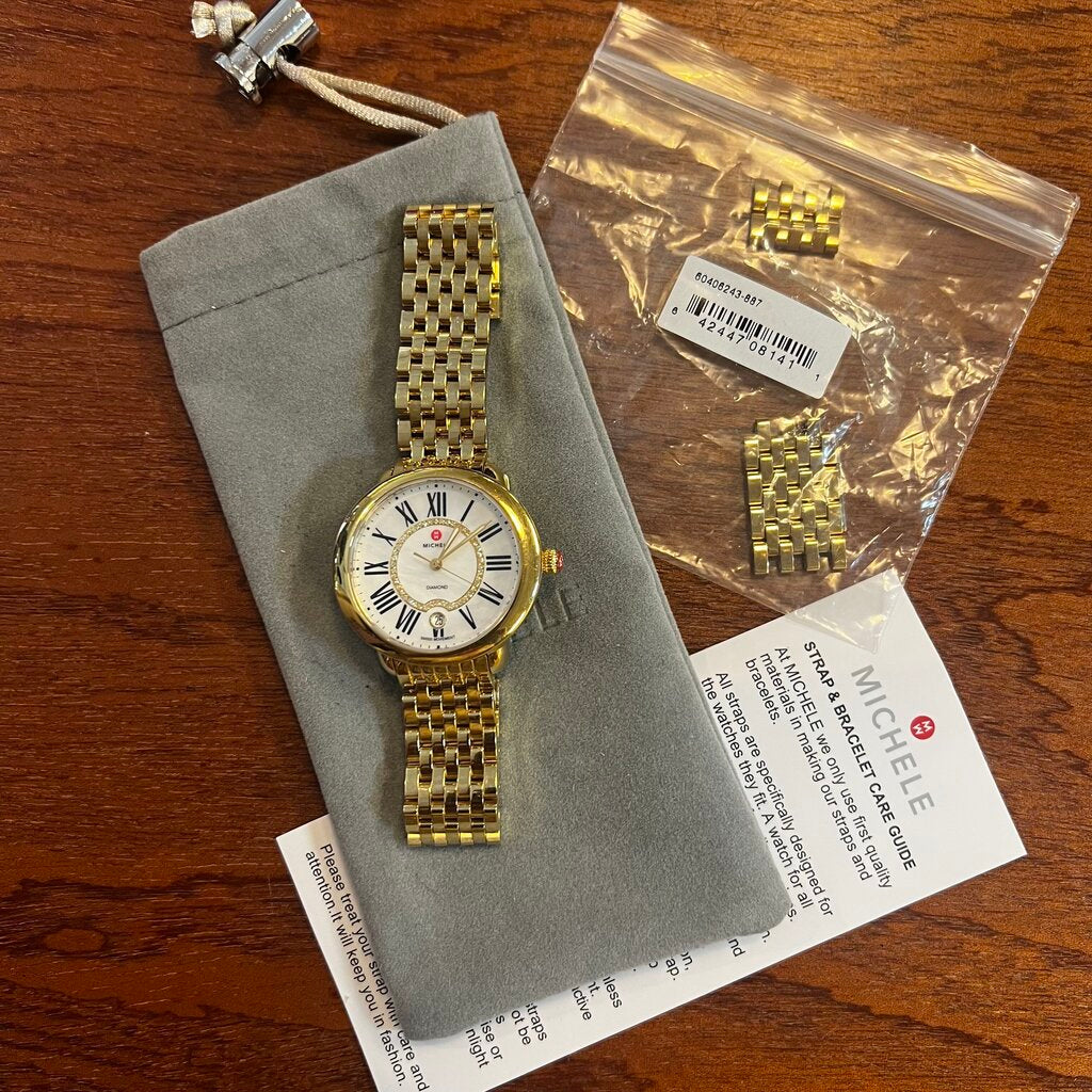 Michele Gold Band 'Serein' Watch