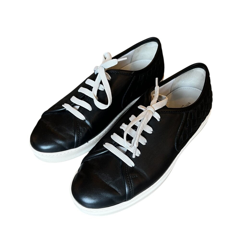Bottega Veneta Intrecciato Leather Low Top Sneakers, MSRP $1,200