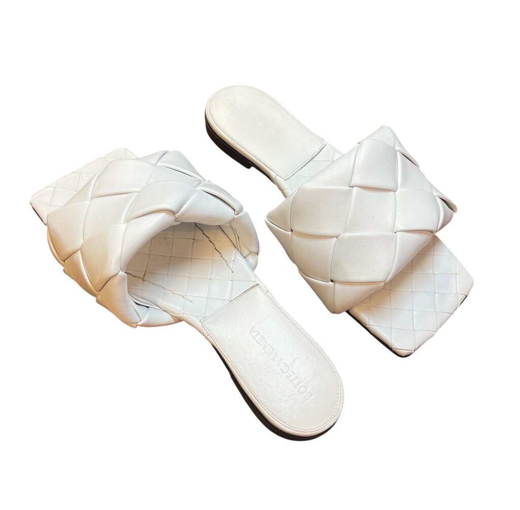 Bottega Veneta Intreccio Open Toe Slides