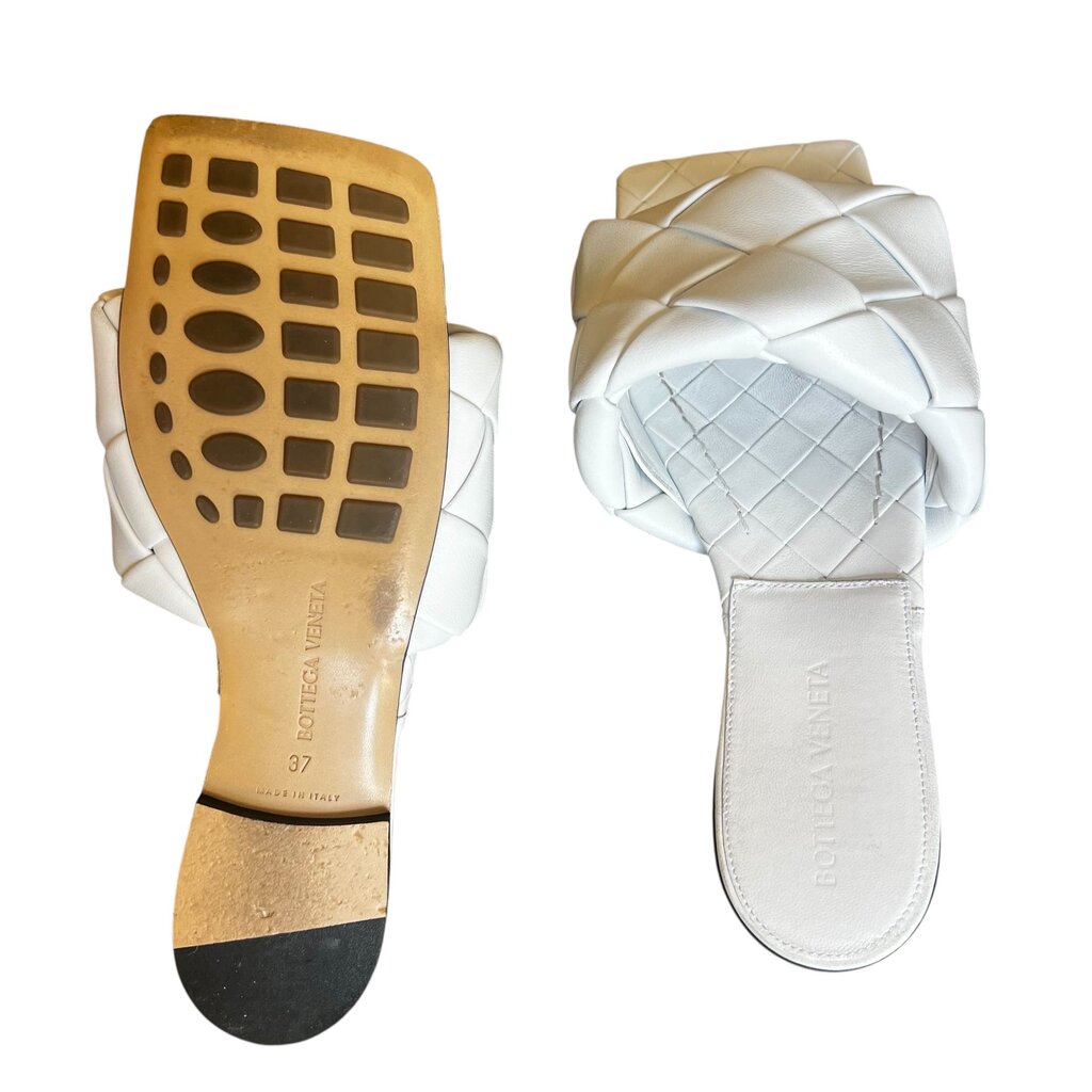 Bottega Veneta Intreccio Open Toe Slides