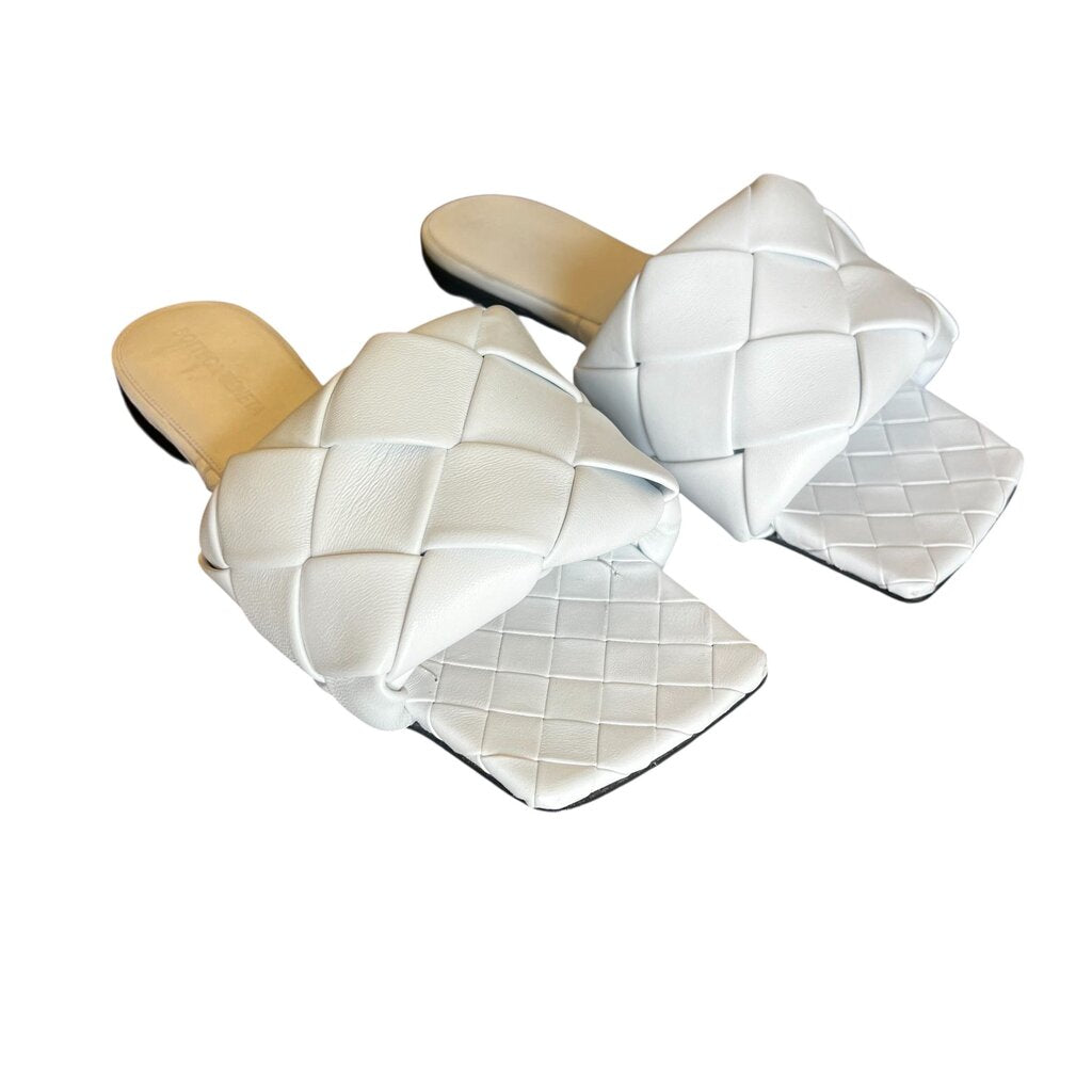 Bottega Veneta Intreccio Open Toe Slides