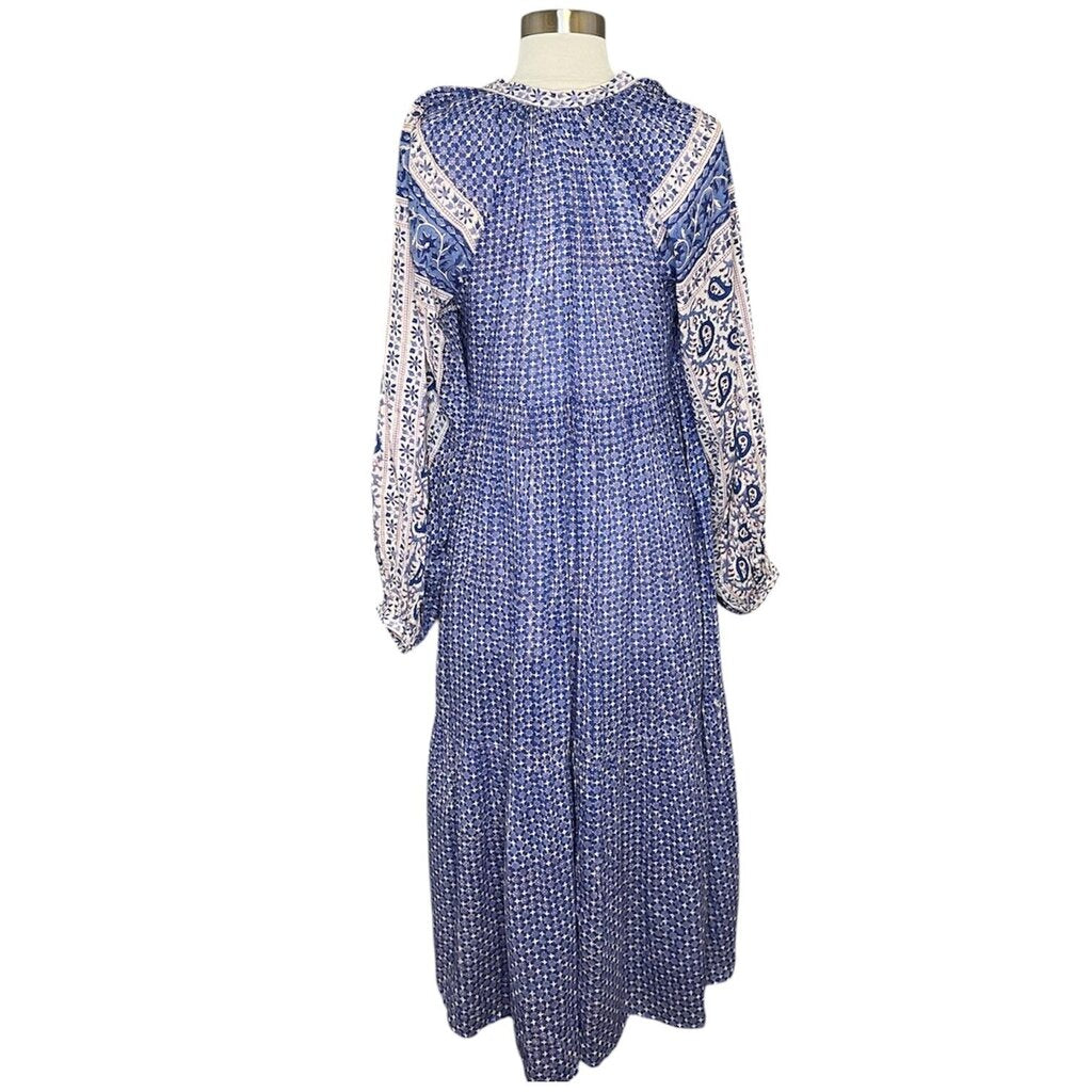 Matta Block Print Tiered Midi Dress- sold online