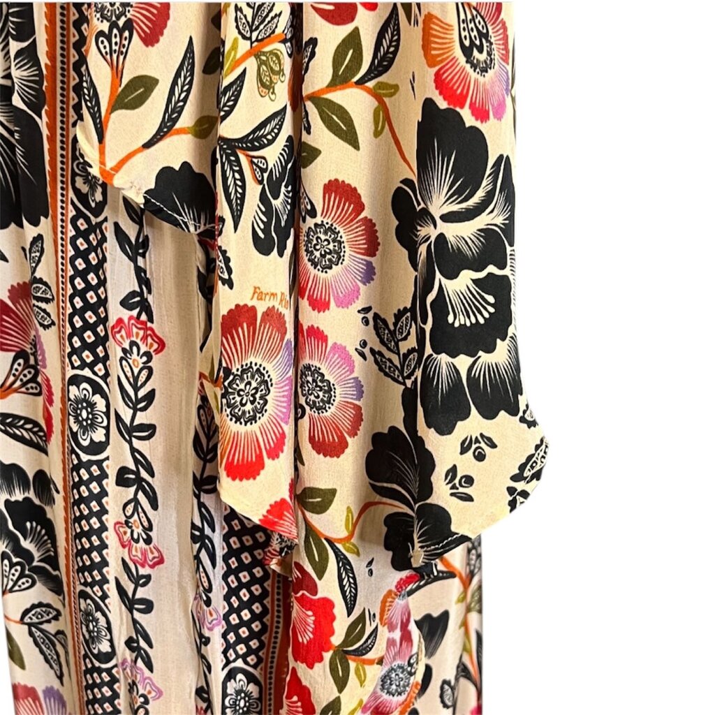 Farm Rio Floral Empire Maxi Dress, NEW
