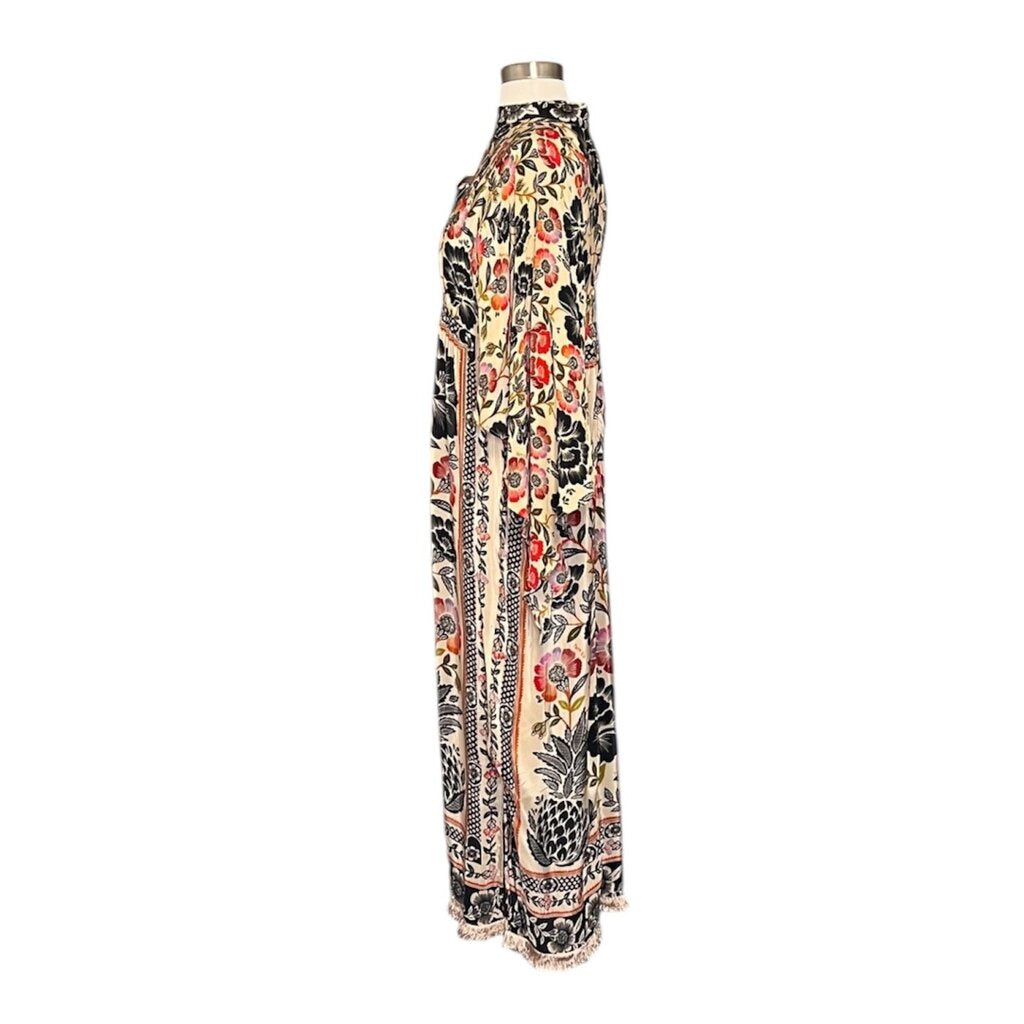 Farm Rio Floral Empire Maxi Dress, NEW
