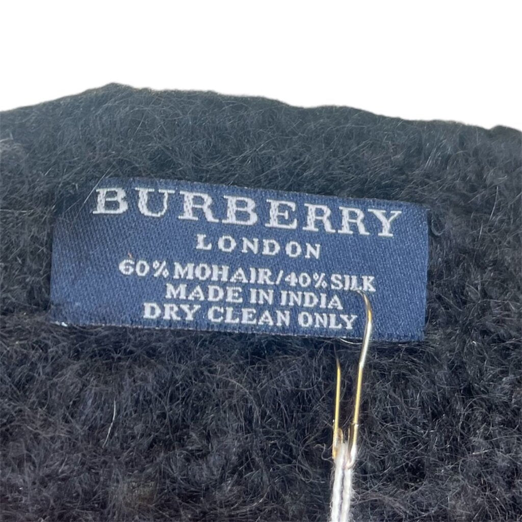 Burberry Pearl Encrusted Mohair Fringed Poncho