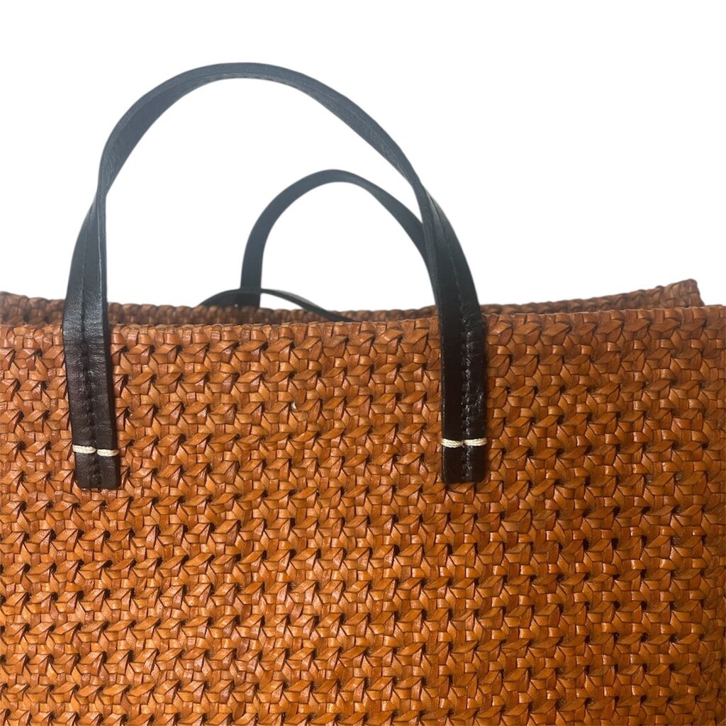 Clare V Woven Leather Tote Bag