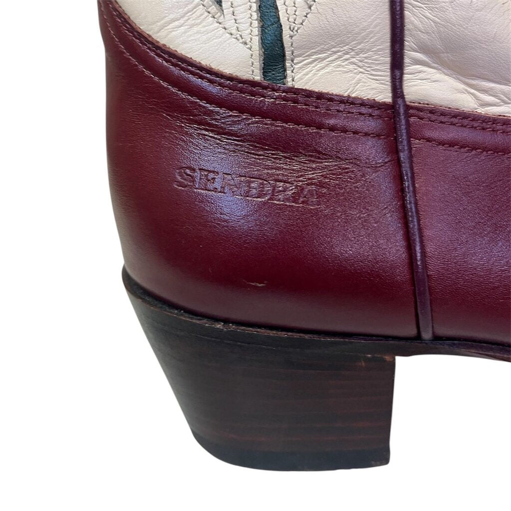 Sendra Pieced Floral Bluebird Color Block Cowboy Boots