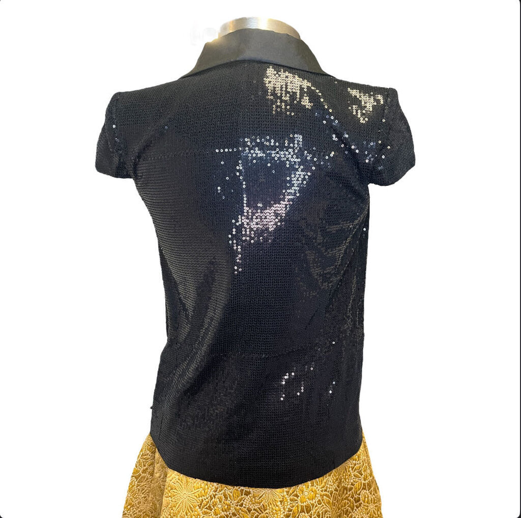 Tibi Sequin Tuxedo Vest