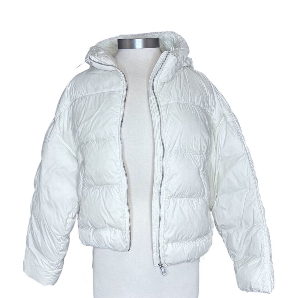 JNBY Cropped Hooded Puffer Jacket- return- stained