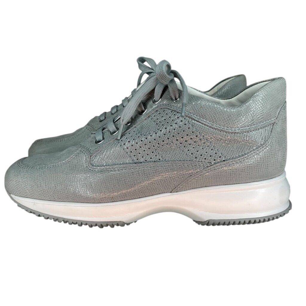 Hogan Croc Embossed Patent Sneakers
