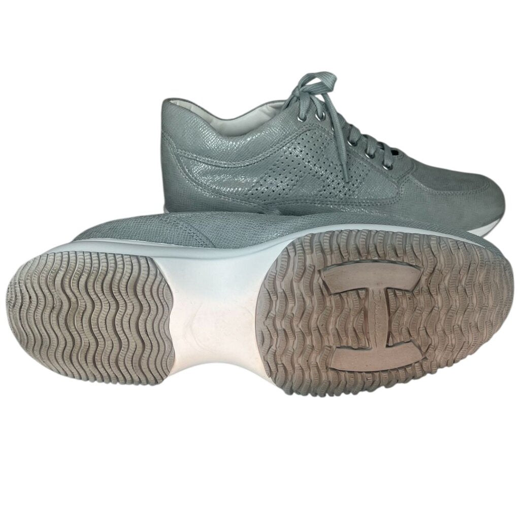 Hogan Croc Embossed Patent Sneakers