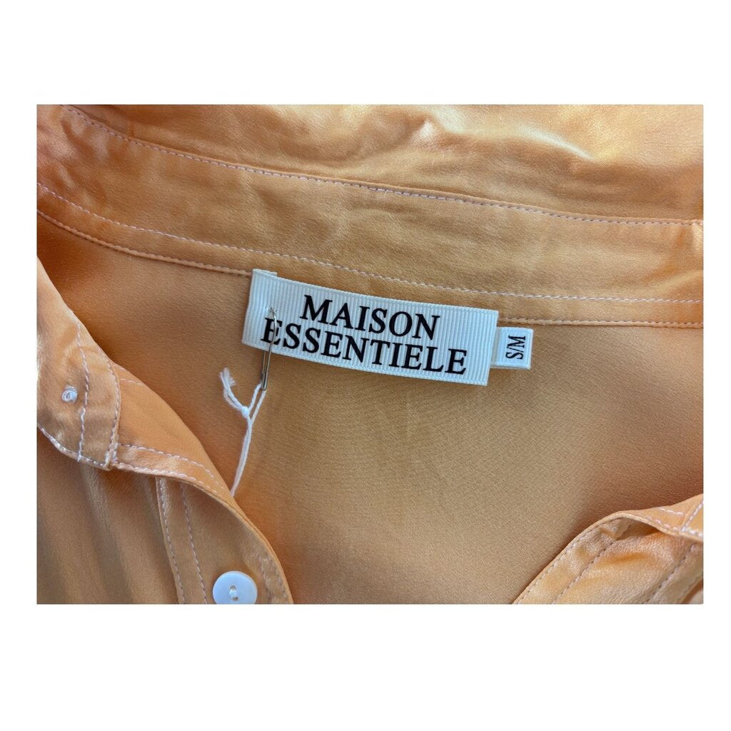 Maison Essentiele Silk Button Down Top