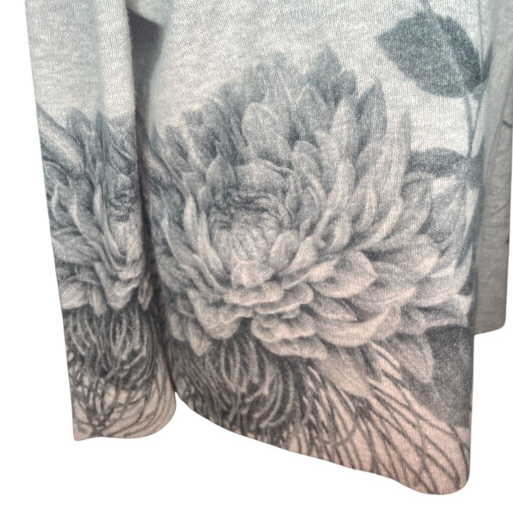 Jason Wu Raw Edge Floral Cashmere Sweater