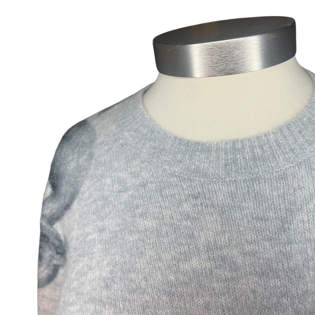 Jason Wu Raw Edge Floral Cashmere Sweater