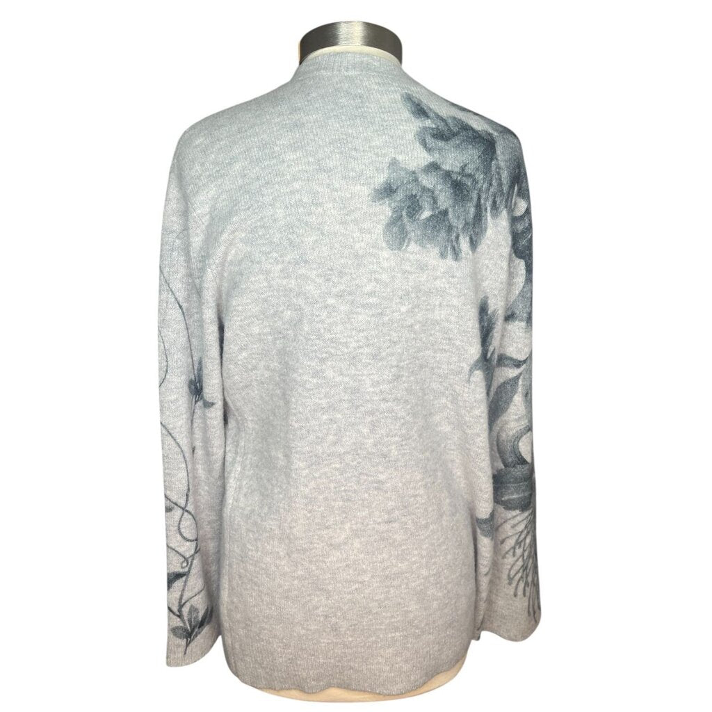 Jason Wu Raw Edge Floral Cashmere Sweater
