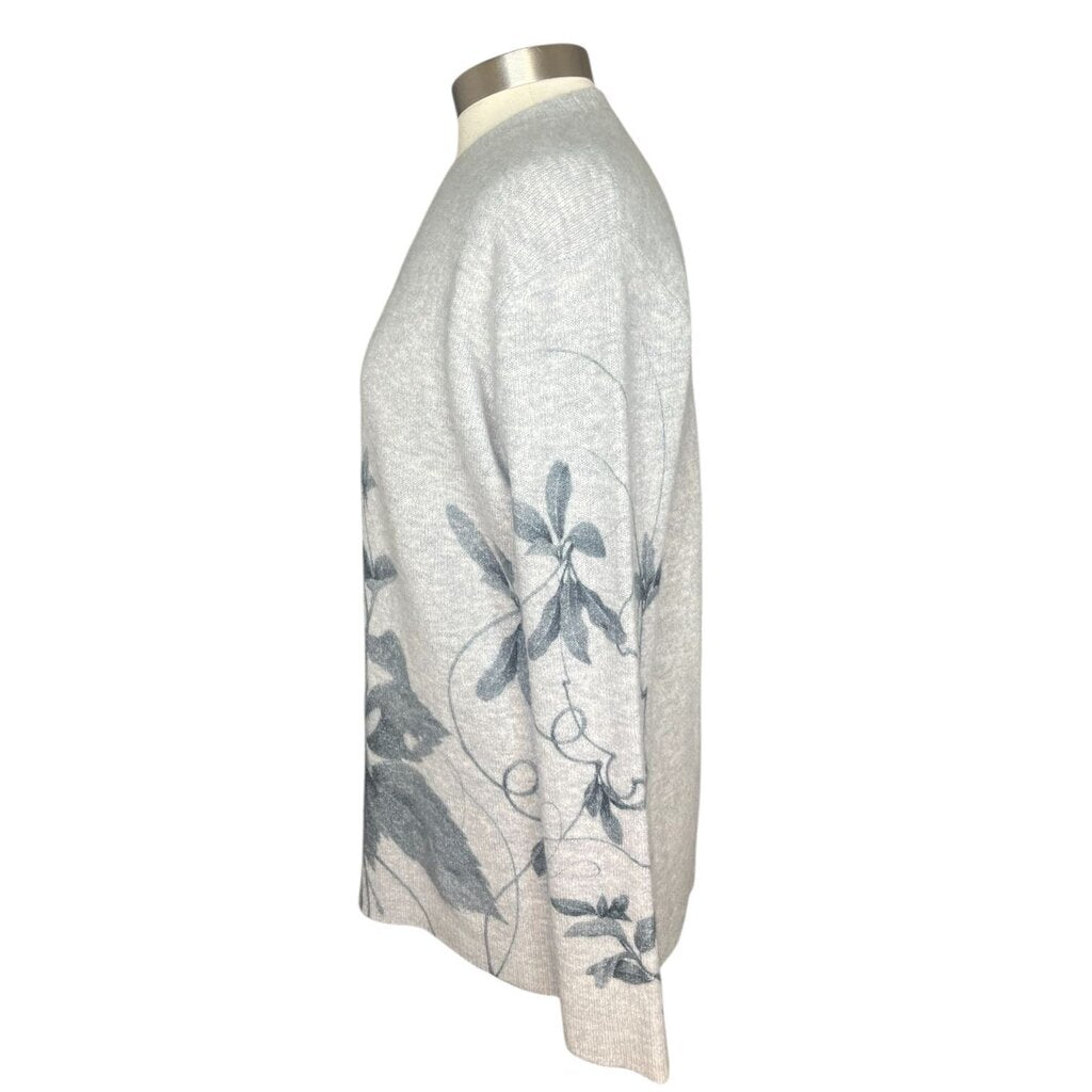 Jason Wu Raw Edge Floral Cashmere Sweater