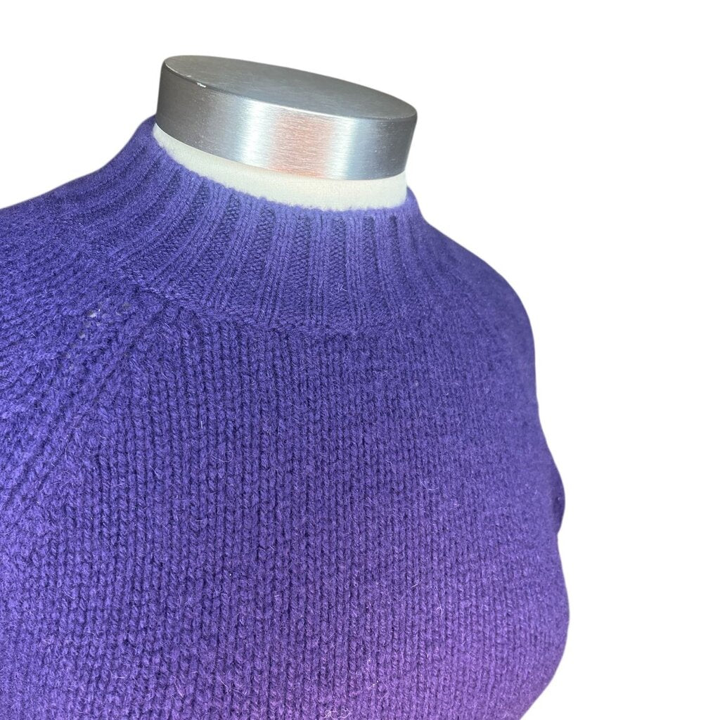 Vince Mock Neck Cashmere Cropped Sweater