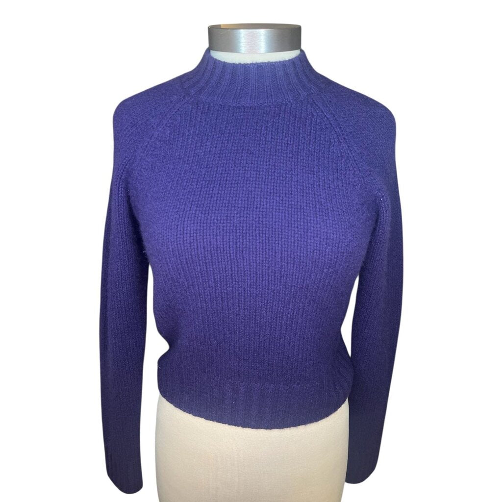 Vince Mock Neck Cashmere Cropped Sweater