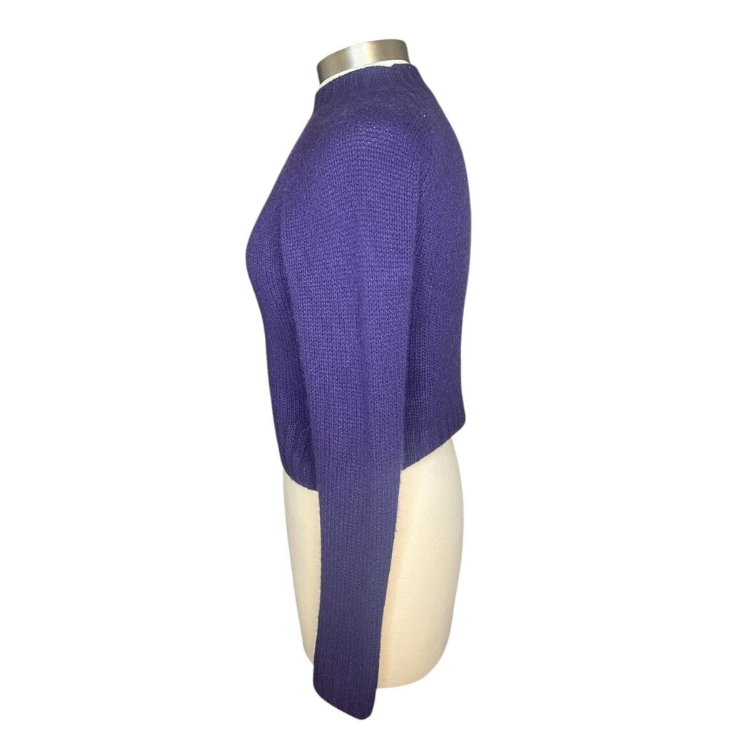 Vince Mock Neck Cashmere Cropped Sweater