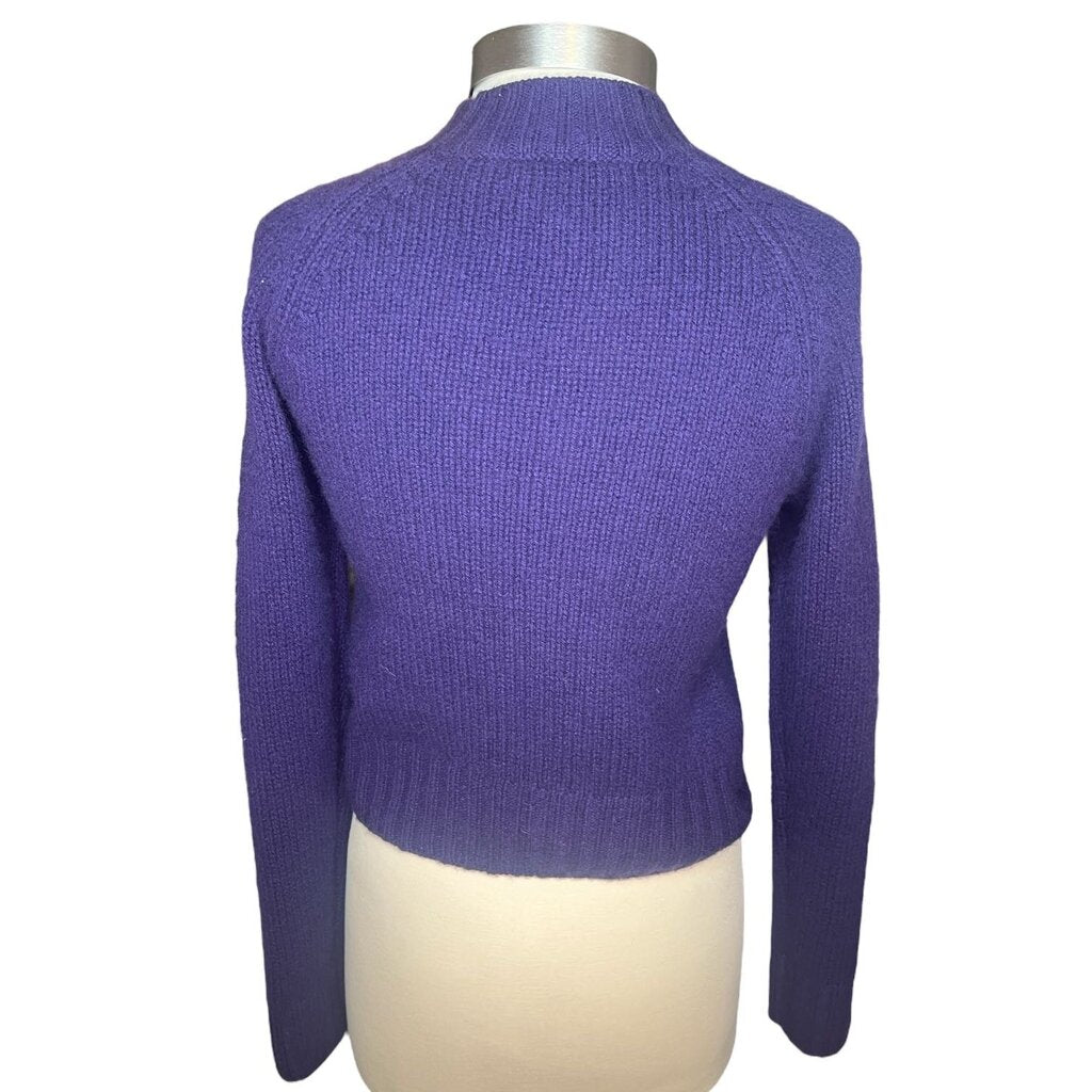 Vince Mock Neck Cashmere Cropped Sweater