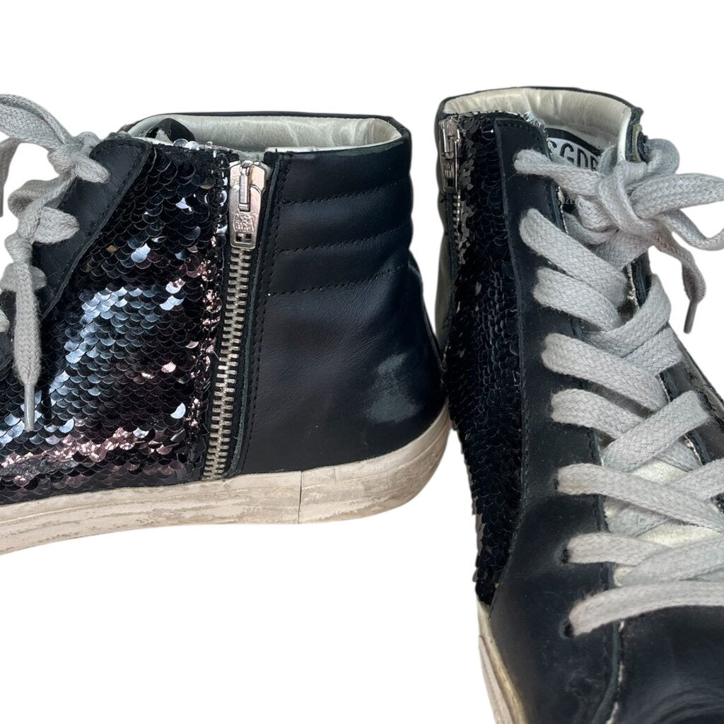 Golden Goose 'Slide' Leather High Top Sneakers