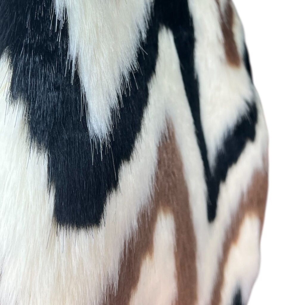 Autumn Adeigbo Faux Fur Chevron Wednesday Coat, MSARP $650
