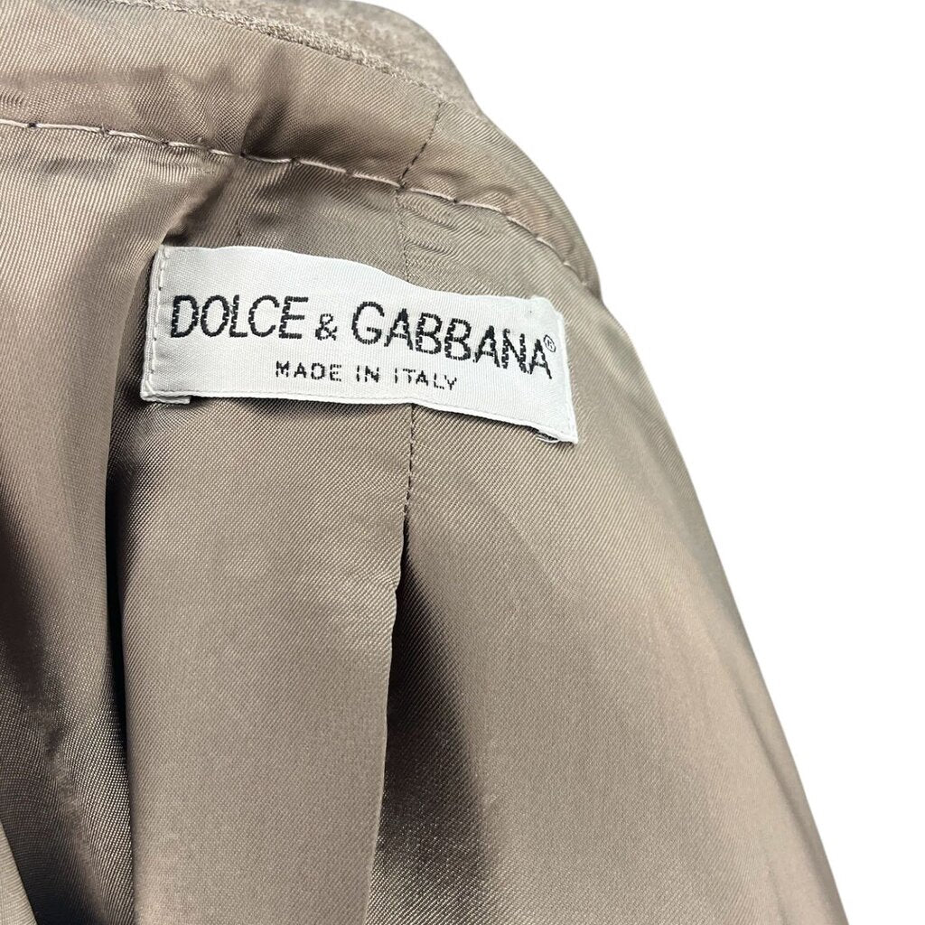 Dolce & Gabbana Virgin Wool Blazer With Feathered Shoulders