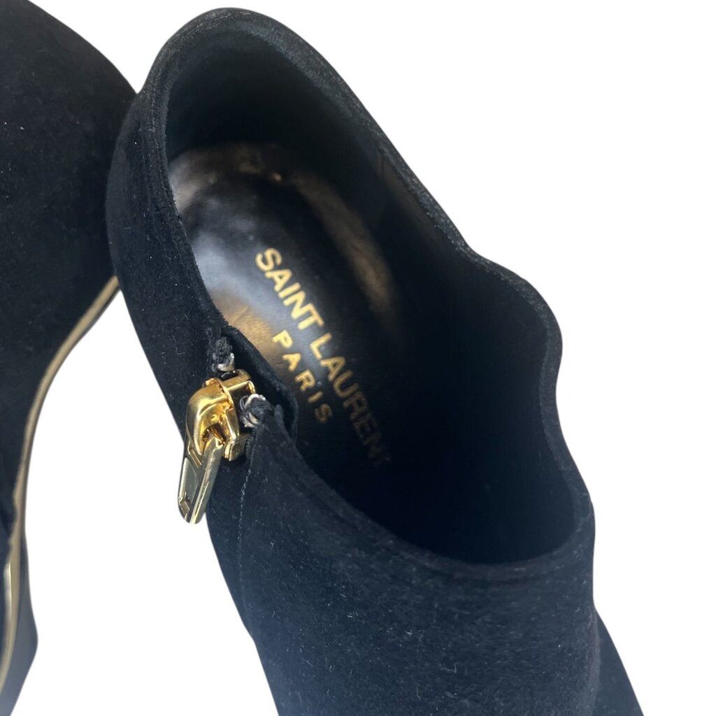 Saint Laurent Platform Suede Ankle Boots