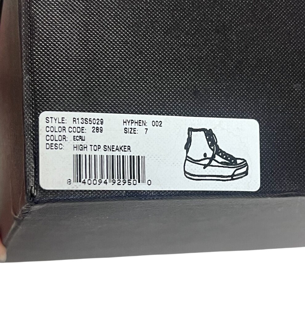 R13 "Courtney" Platform High Top Sneakers With Box