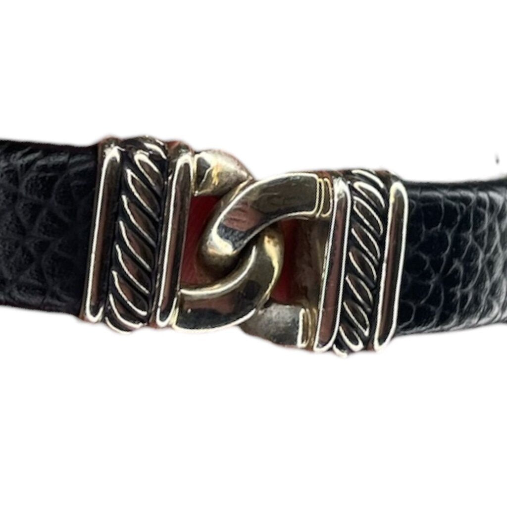 David Yurman Madison Link Sterling Silver And Leather Bracelet