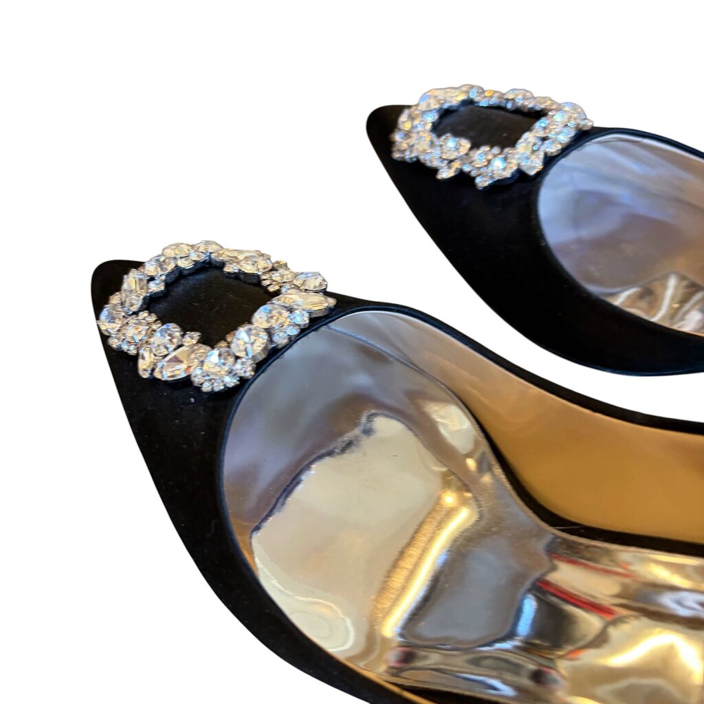 Badgley Mischka 'Carrie' Satin Jewel Pumps, NEW