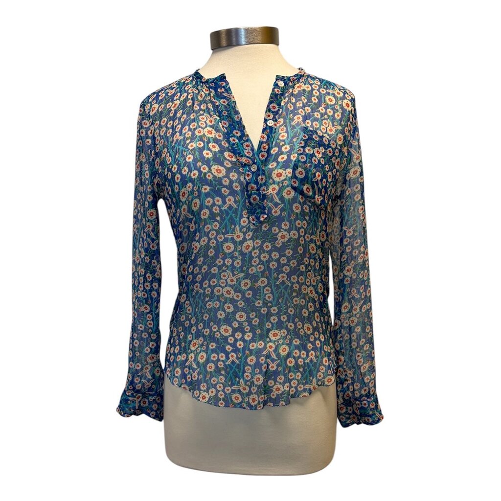 Isabel Marant Etoile Sheer Floral Print Blouse