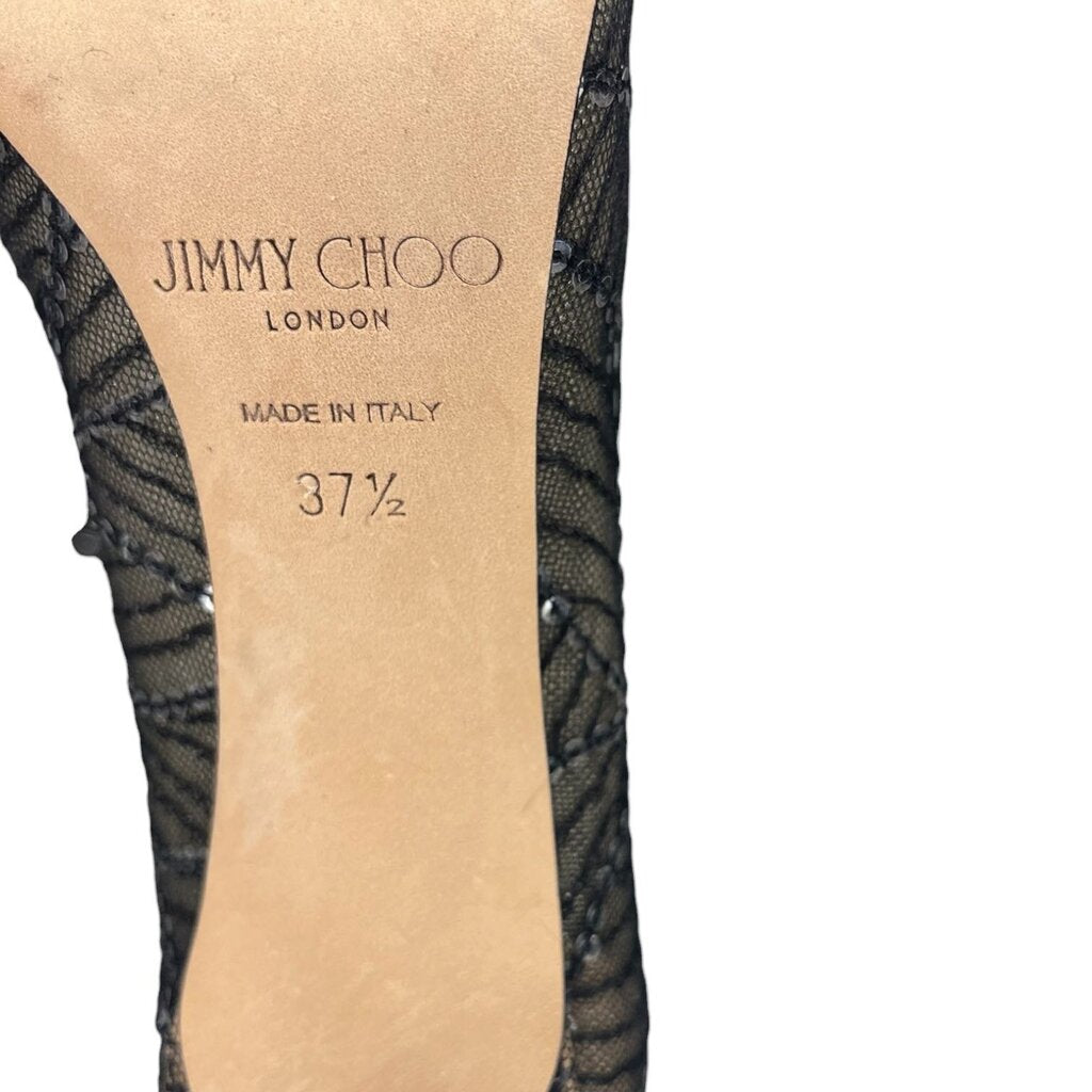 Jimmy Choo Romy 85 Sequin Mesh Pumps