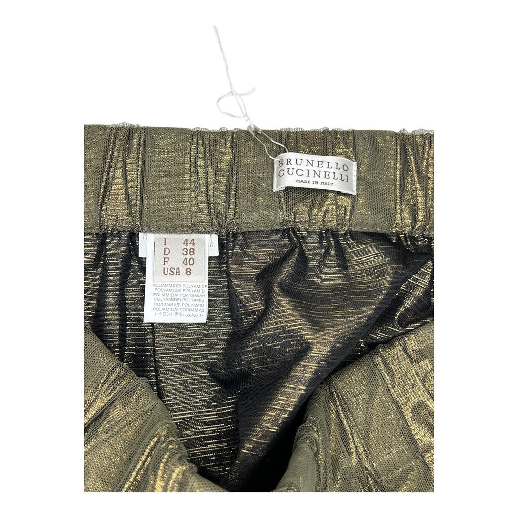 Brunello Cucinelli Lame+Tulle Circle Skirt