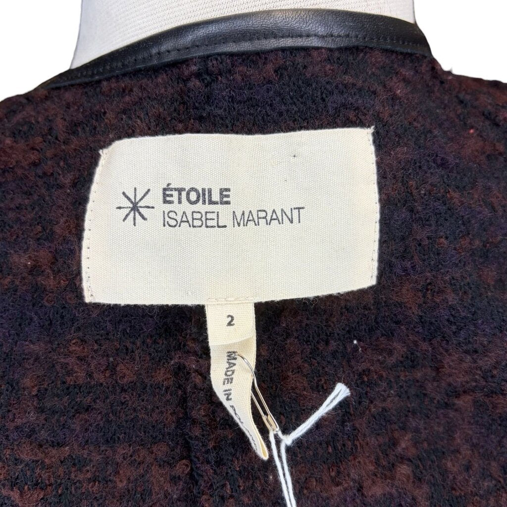 Marant Etoile Textured Tweed Zip Up Jacket