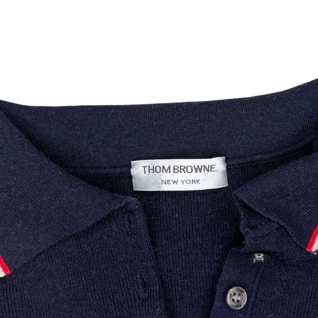 Thom Browne Knit Long Sleeve Polo