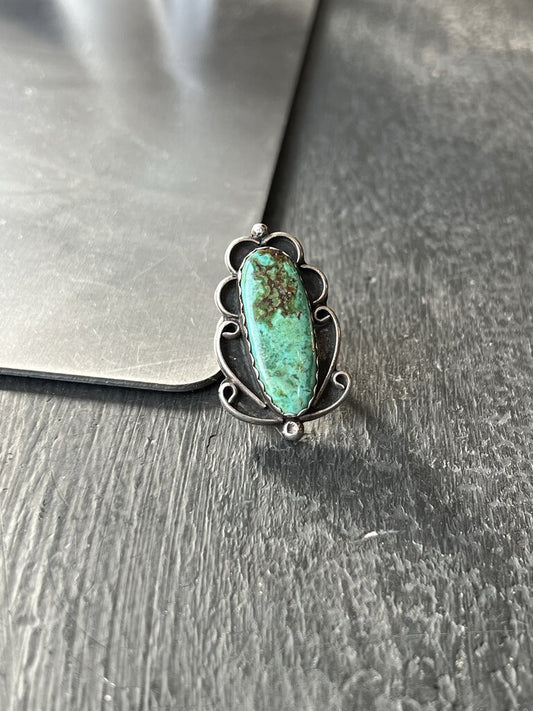 Silver Turquoise Statement Ring