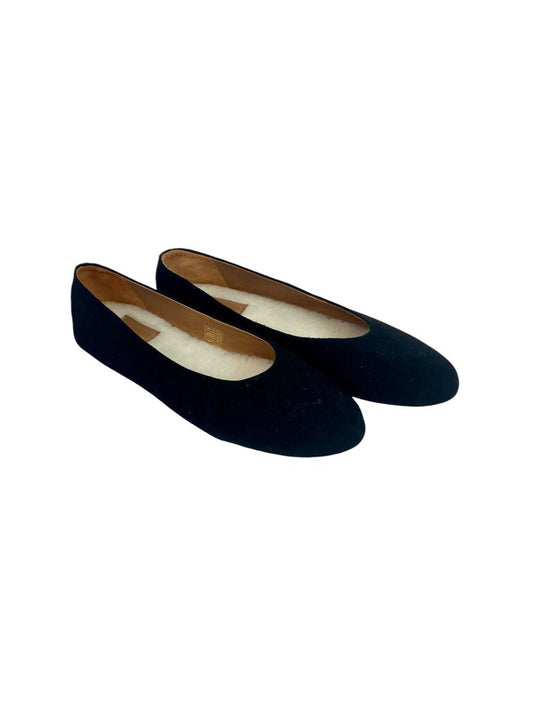 Flattered Suede Ballet Flat with Shearling Insole, New