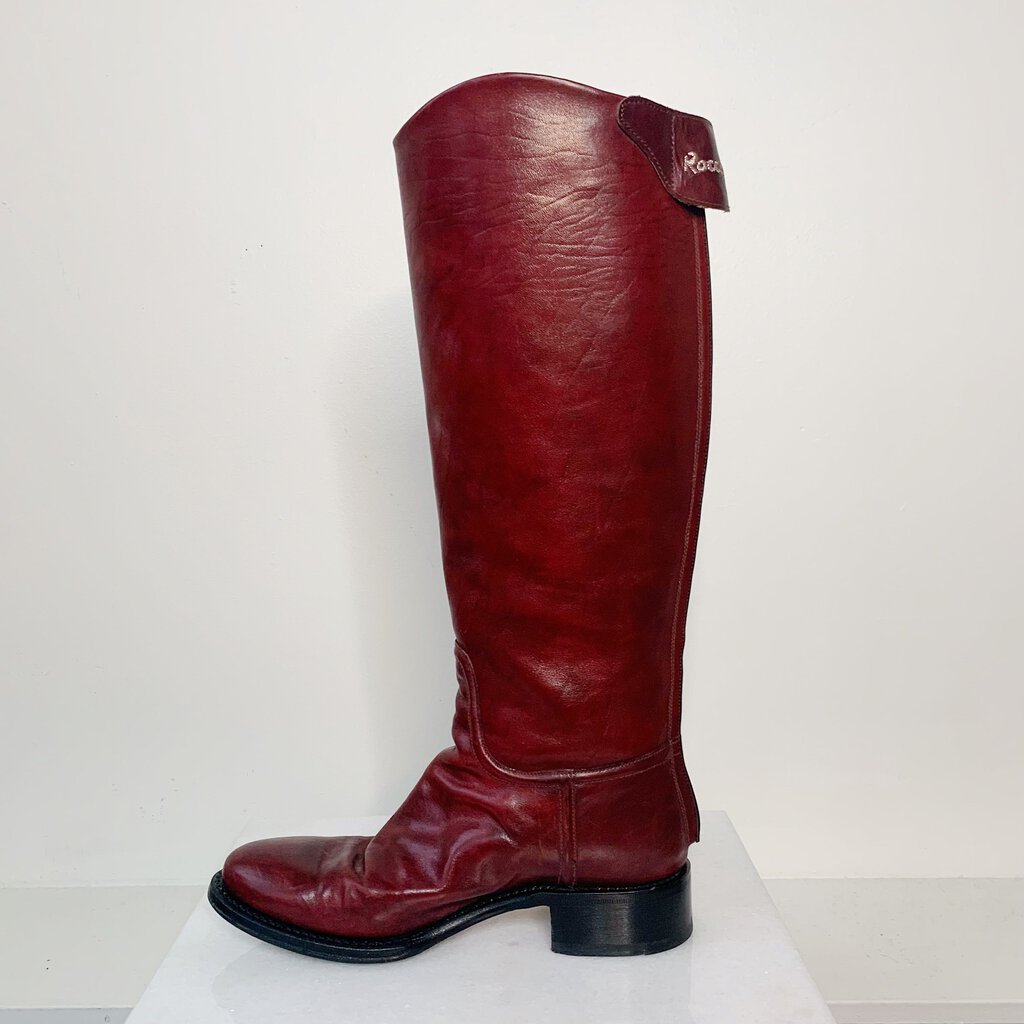 Rocco P. Tall Leather Boots with Zipper on Back, Online