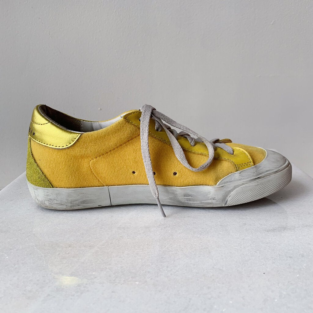 Golden Goose Leather/Fabric Sneakers