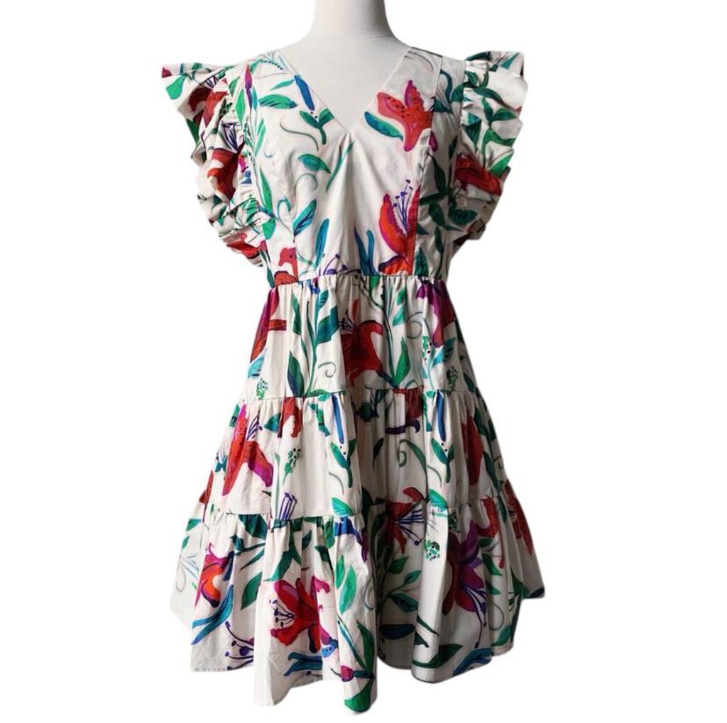 The La DoubleJ Popline Cotton Choux Dress features a playful, vibrant print in lightweight cotton, designed with a flattering, flowy silhouette and gathered waist for added shape. Its bold colors and feminine cut make it a statement piece, perfect for adding a touch of joy and style to any occasion.