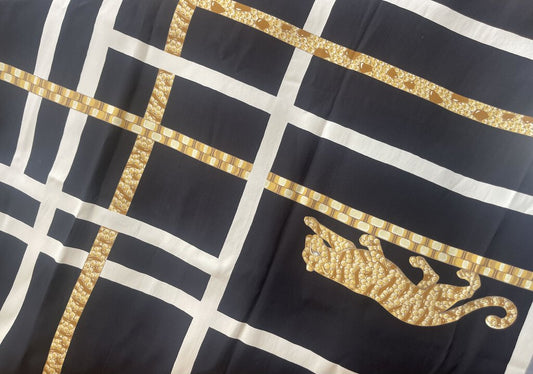 Cartier Silk Jaguar Design Scarf